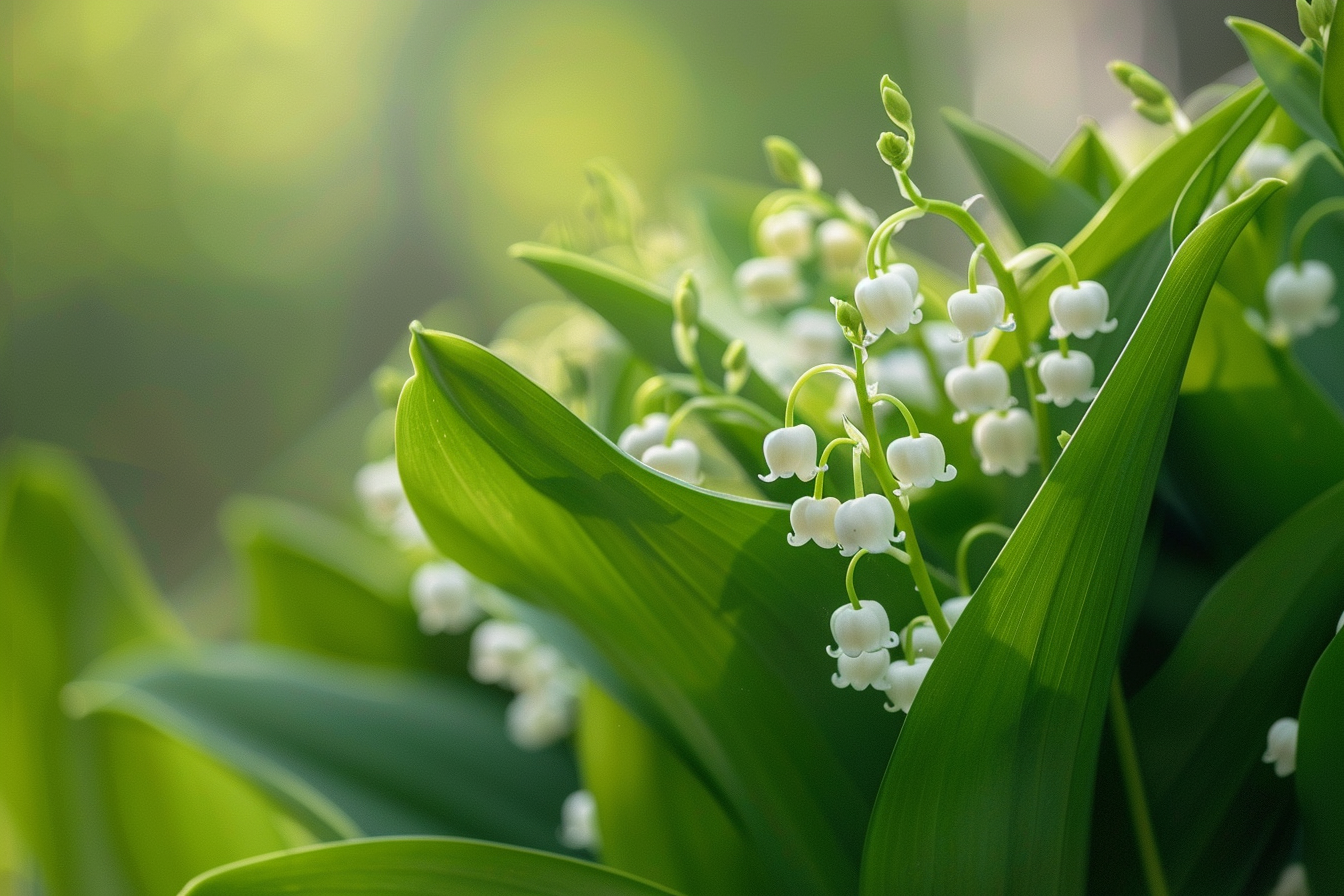 Image gratuite Jour fête Travail, 1er mai, gros plan fleurs muguet 3