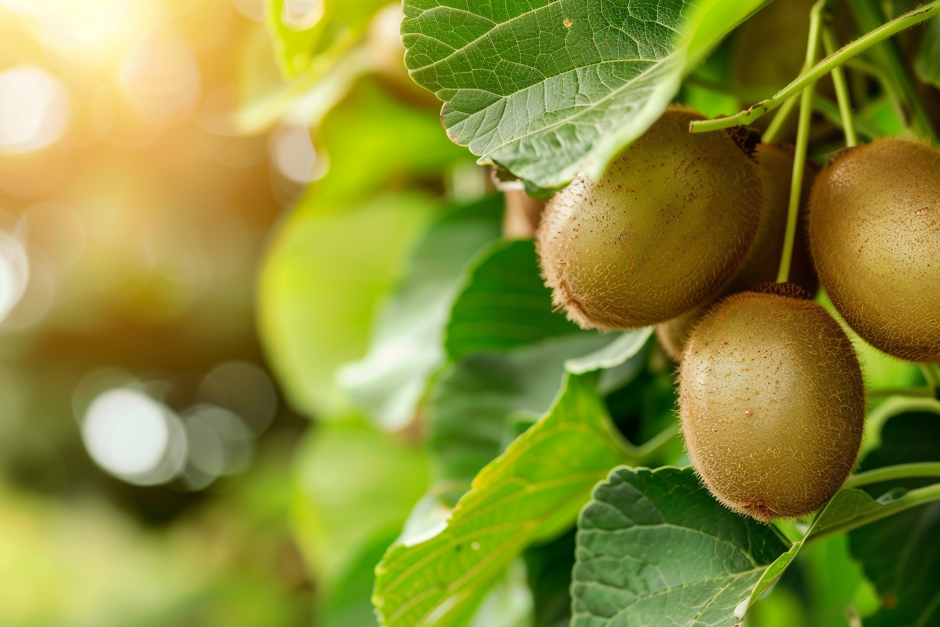Image gratuite Kiwi sur vigne dans verger ensoleillé 1