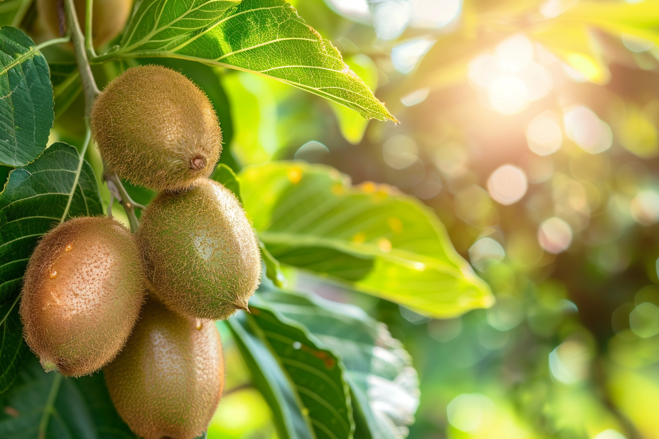 Image gratuite Kiwi sur vigne dans verger ensoleillé 2