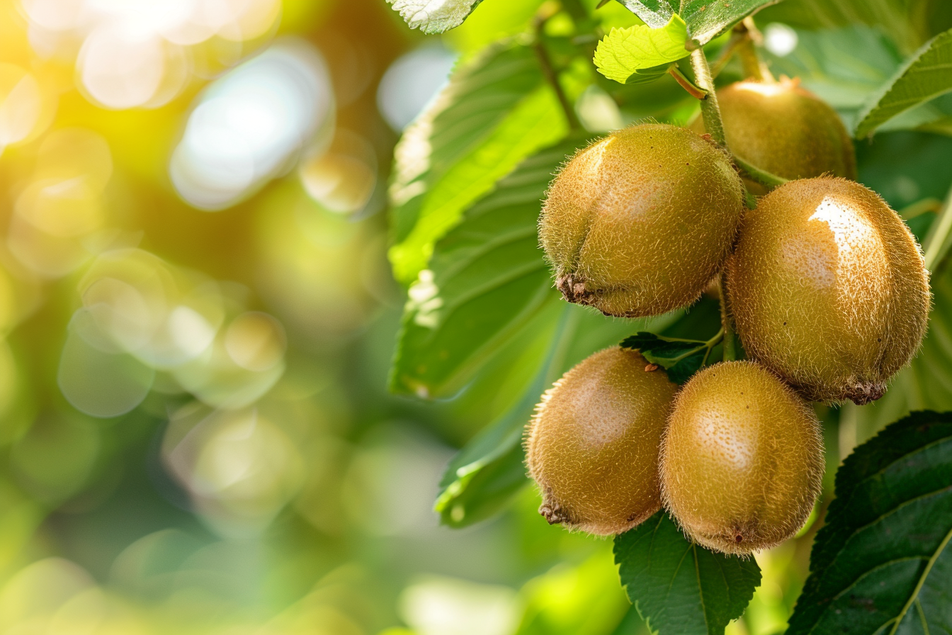 Image gratuite Kiwi sur vigne dans verger ensoleillé 3
