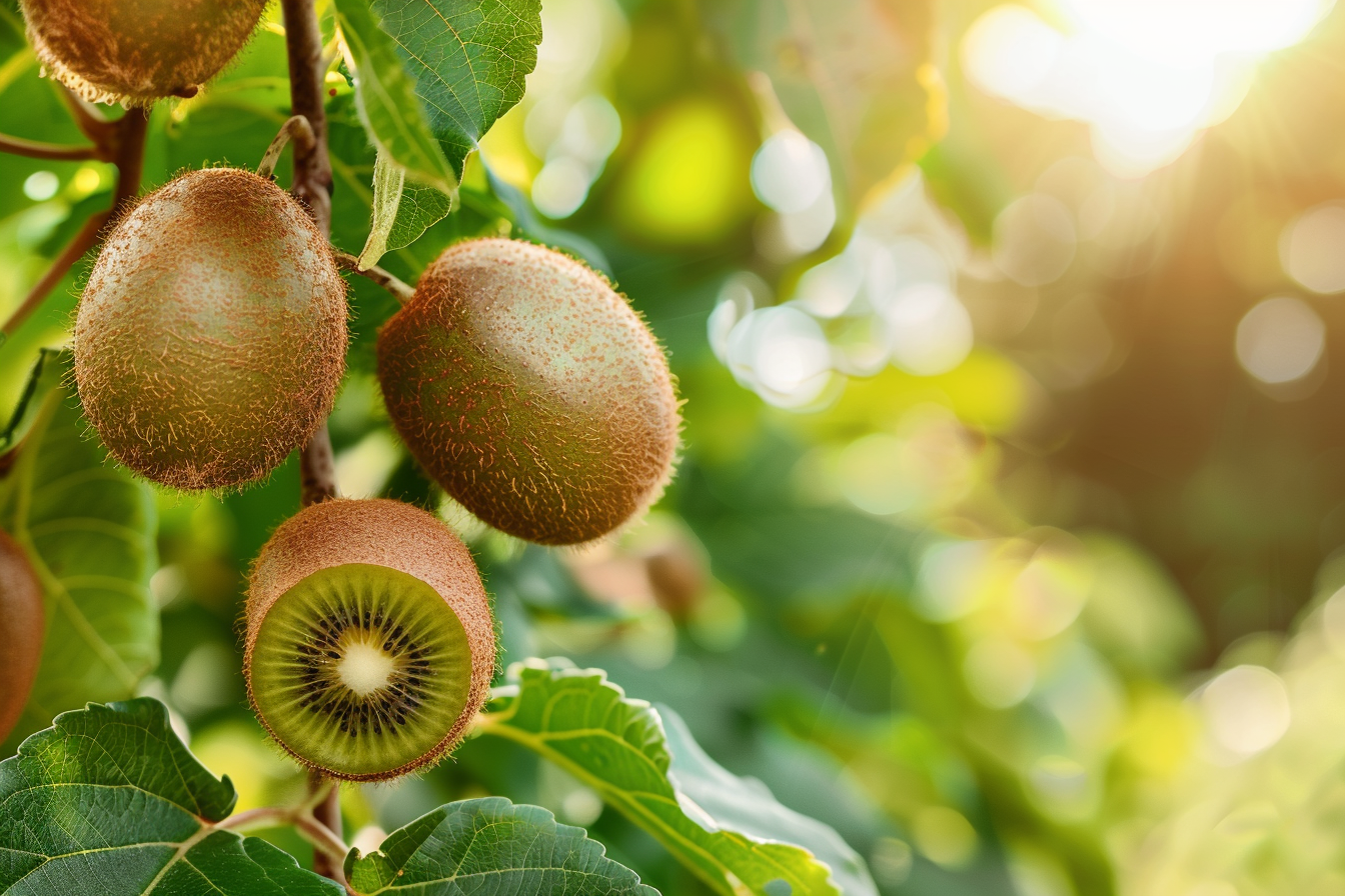 Image gratuite Kiwi sur vigne dans verger ensoleillé 4