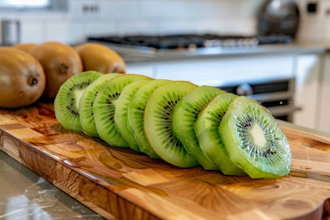 Image gratuite Kiwi tranché en cuisine moderne 2