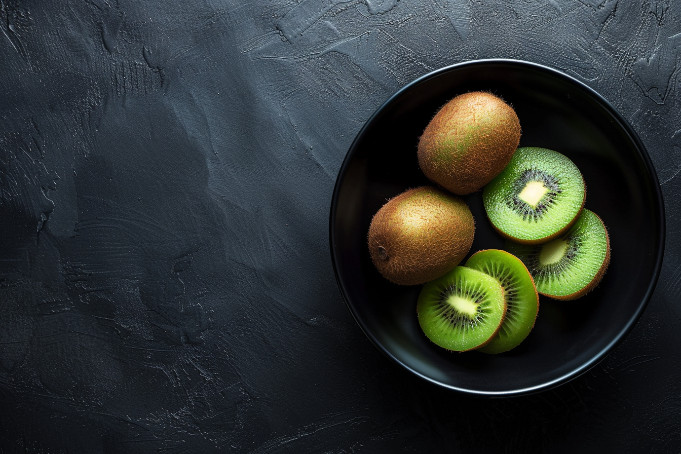 Image gratuite Kiwis dans bol noir 1