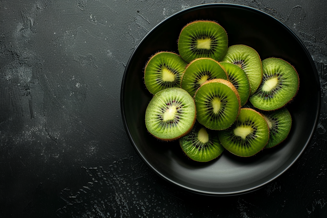 Image gratuite Kiwis tranchés dans bol noir 3