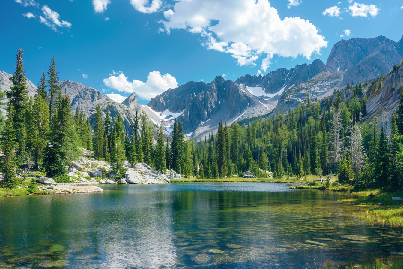 Image gratuite Lac de montagne serein 1