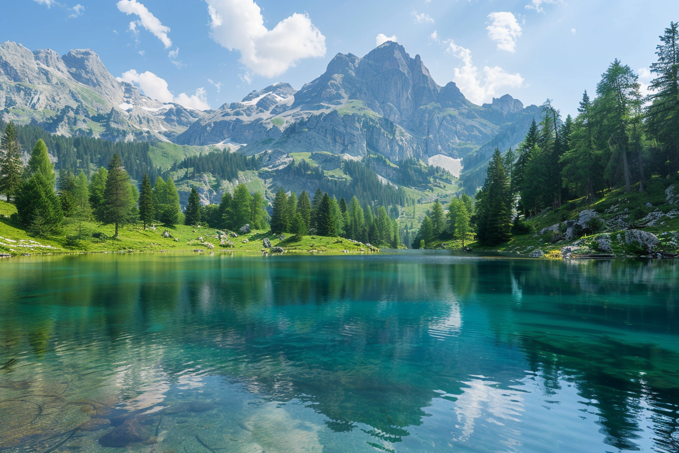 Image gratuite Lac de montagne serein 3