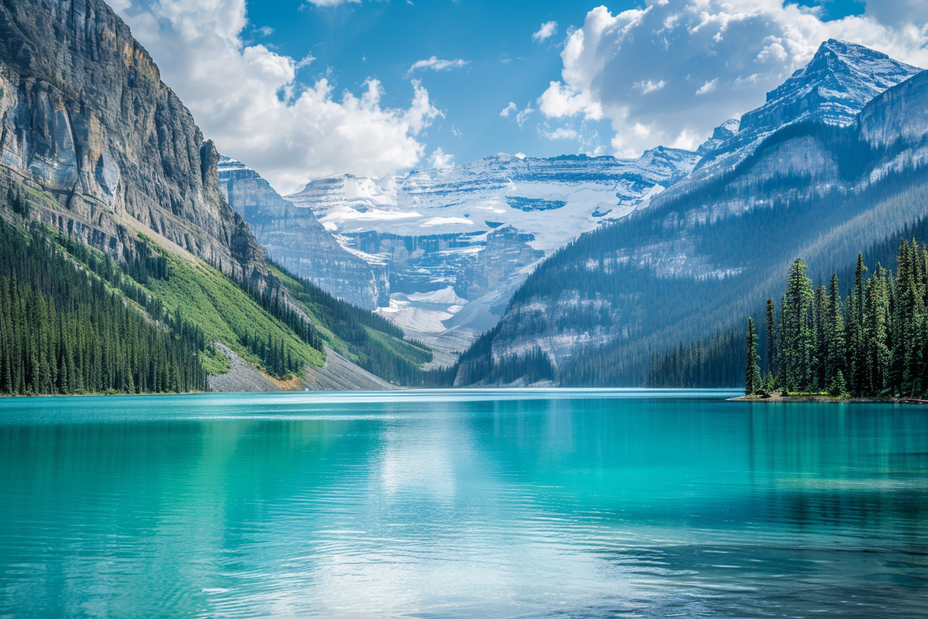 Image gratuite Lac glaciaire majestueux 1