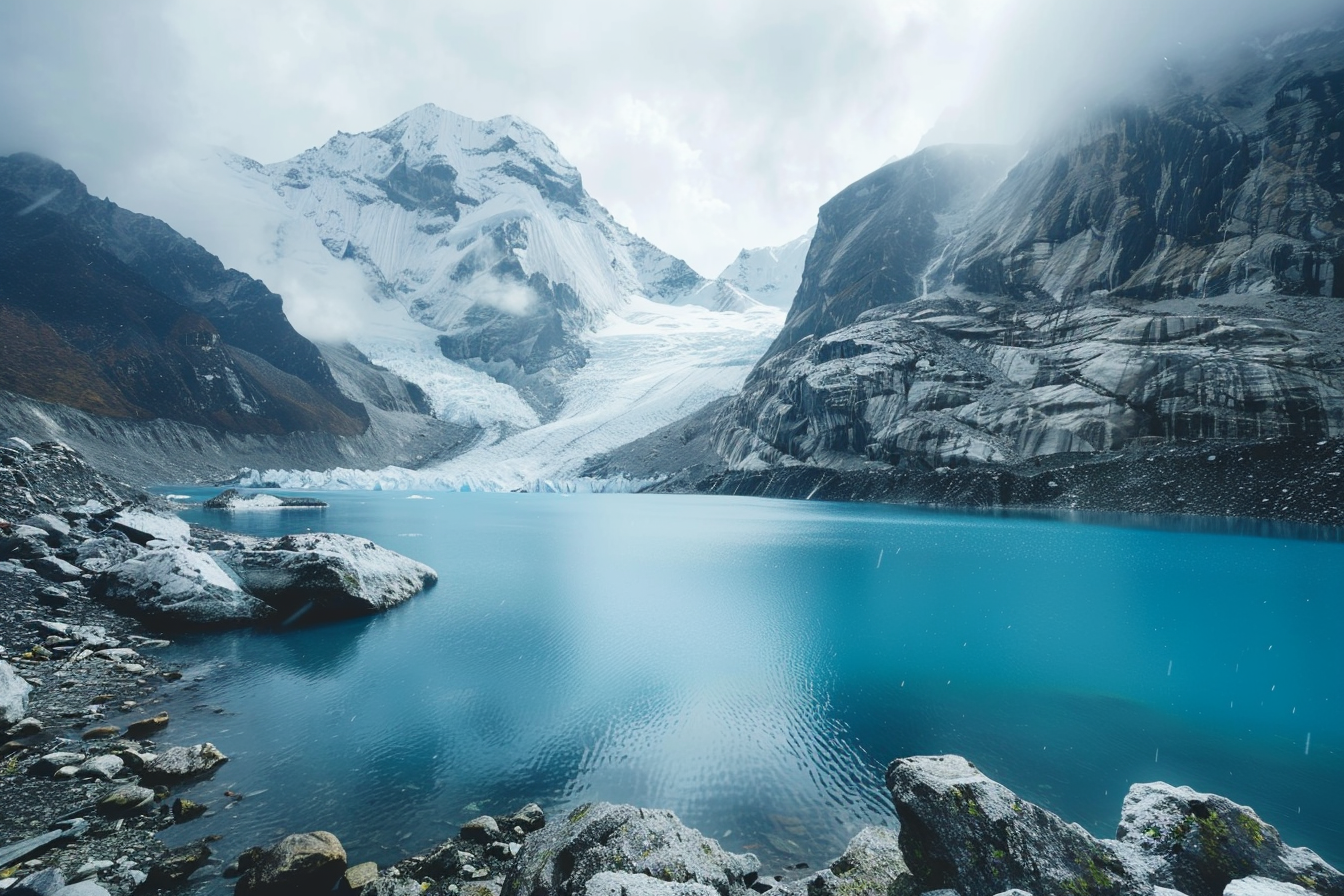 Image gratuite Lac glaciaire majestueux 2