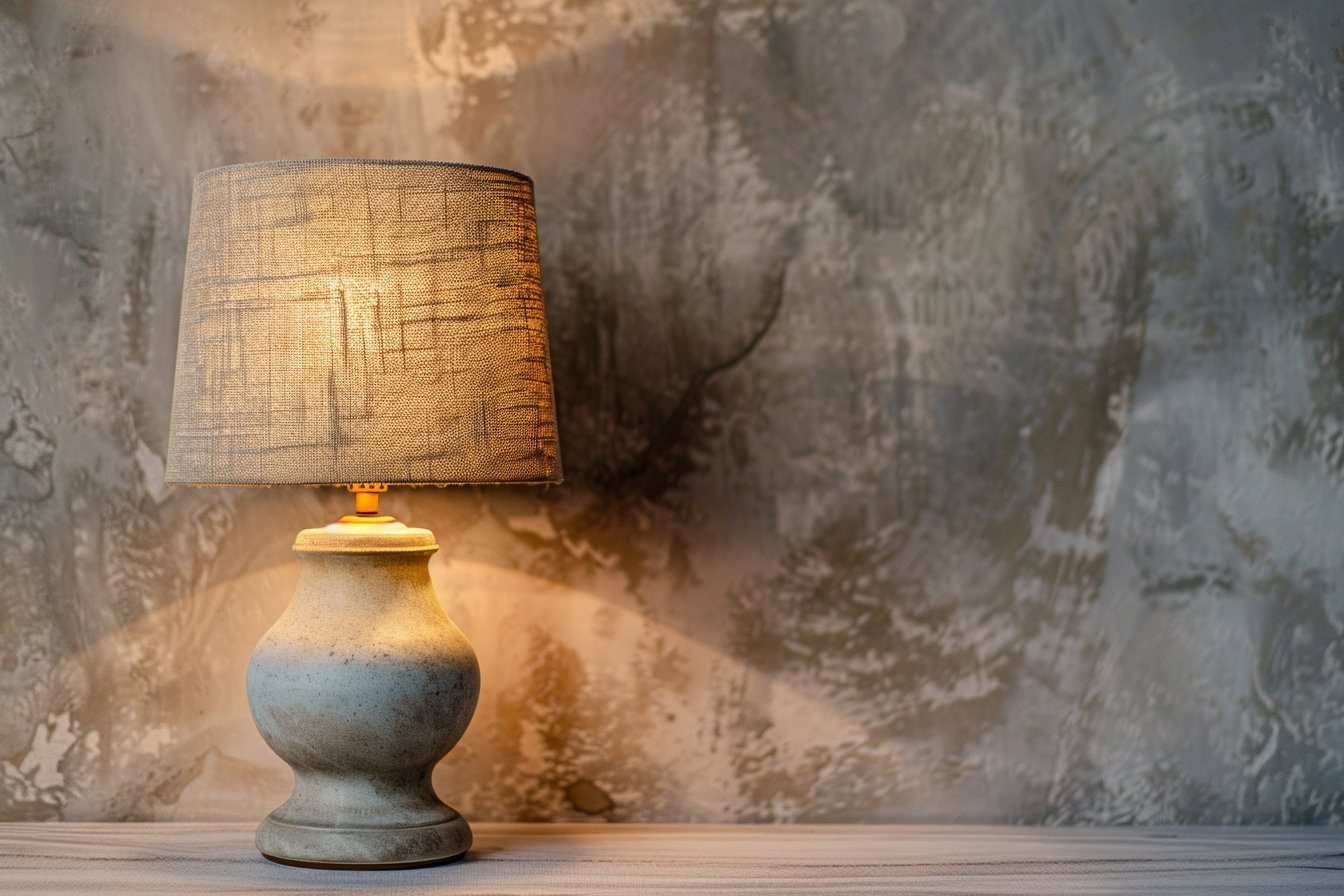 Image gratuite Lampe chevet vintage abat-jour tissu 1