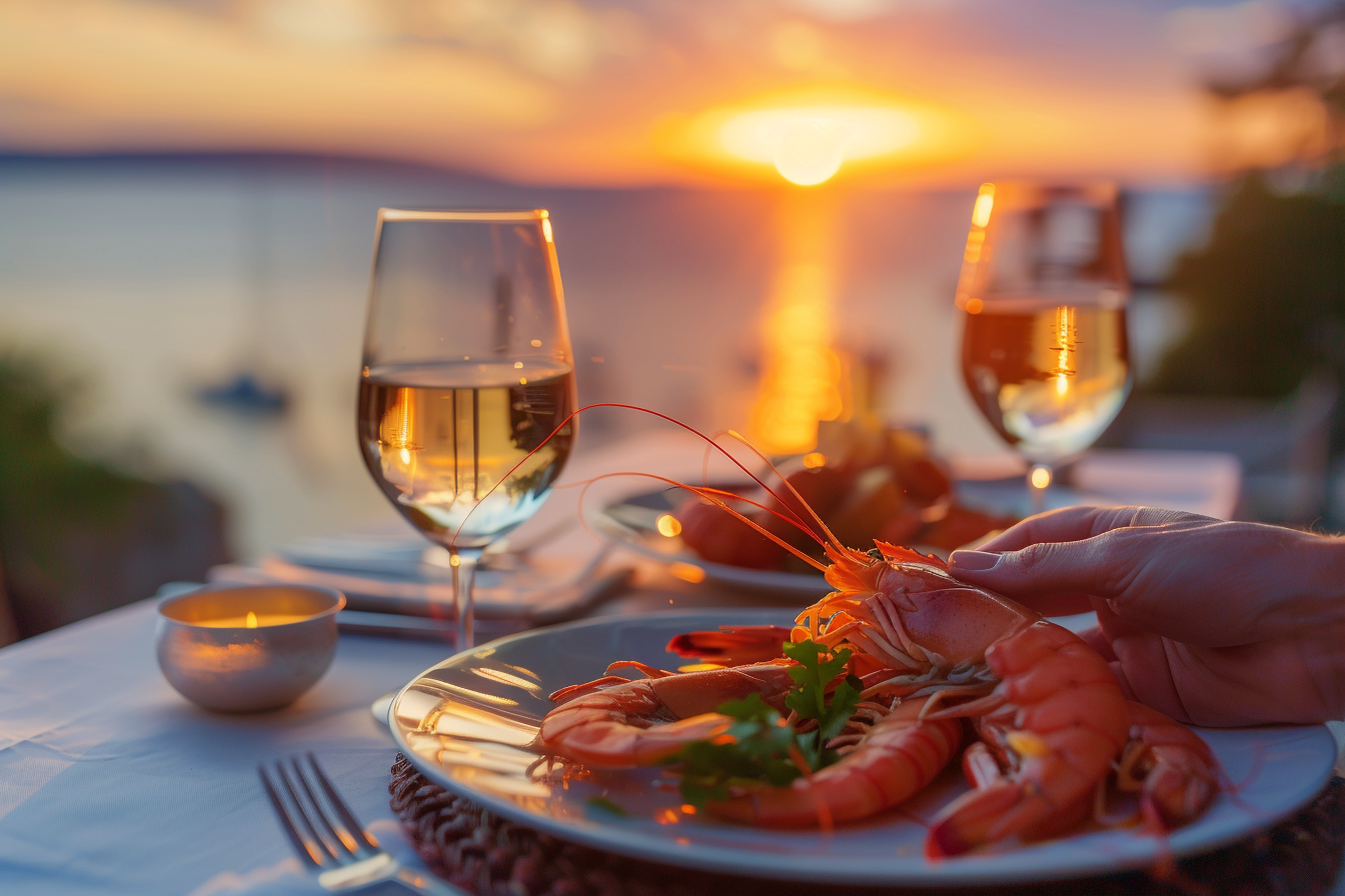 Image gratuite Langoustine en restaurant bord de mer 1