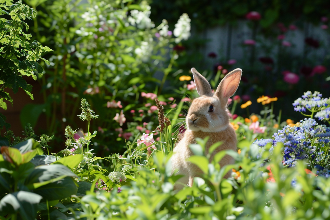 Image gratuite Lapereau explorant jardin ensoleillé 1