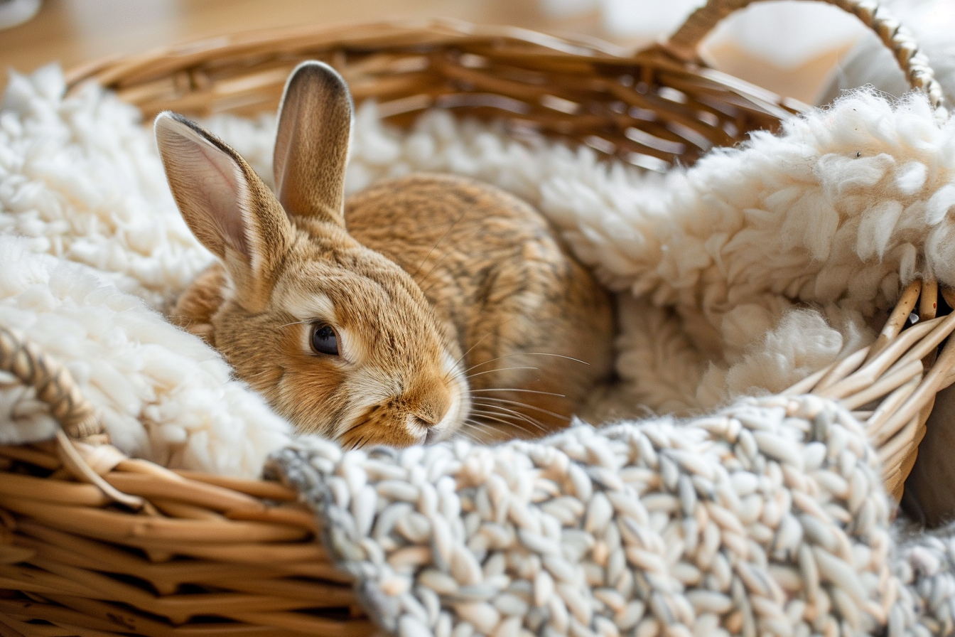 Image gratuite Lapin marron dans panier 2