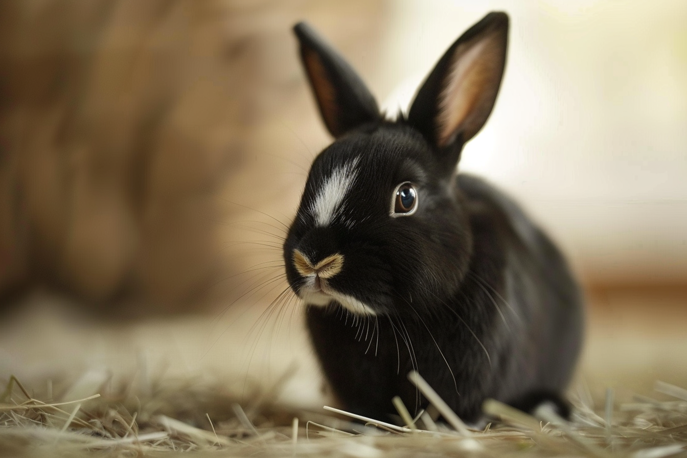 Image gratuite Lapin noir avec tache blanche 1