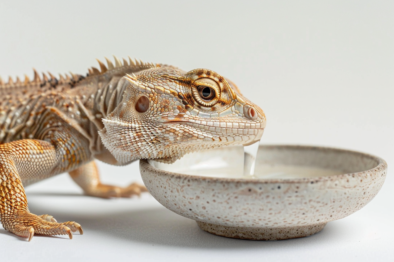 Image gratuite Lézard buvant de l&rsquo;eau 5