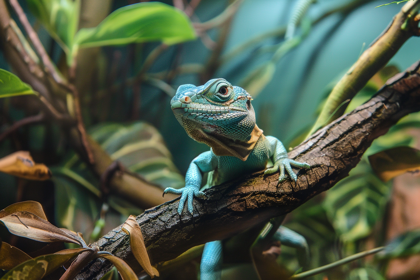 Image gratuite Lézard grimpant une branche 1