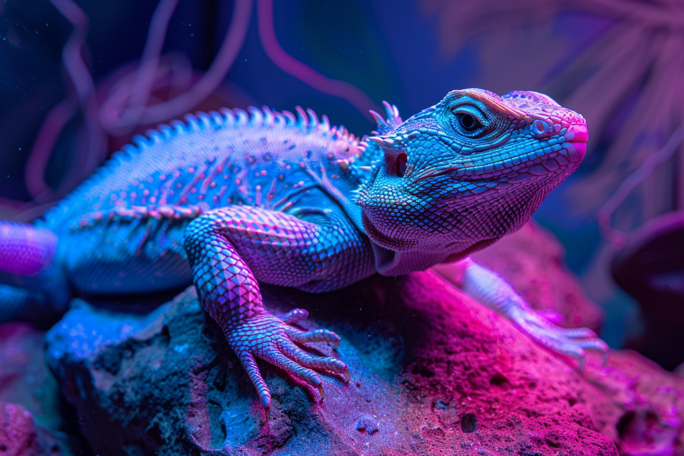 Image gratuite Lézard sous lampe UV 1