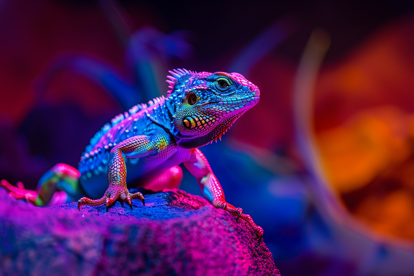 Image gratuite Lézard sous lampe UV 2