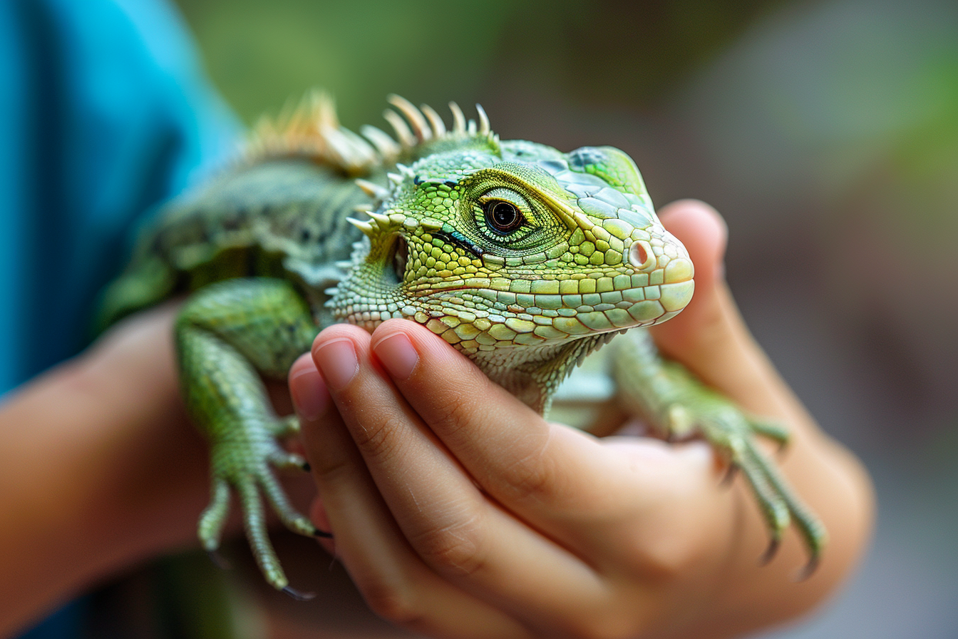 Image gratuite Lézard tenu par une personne 1