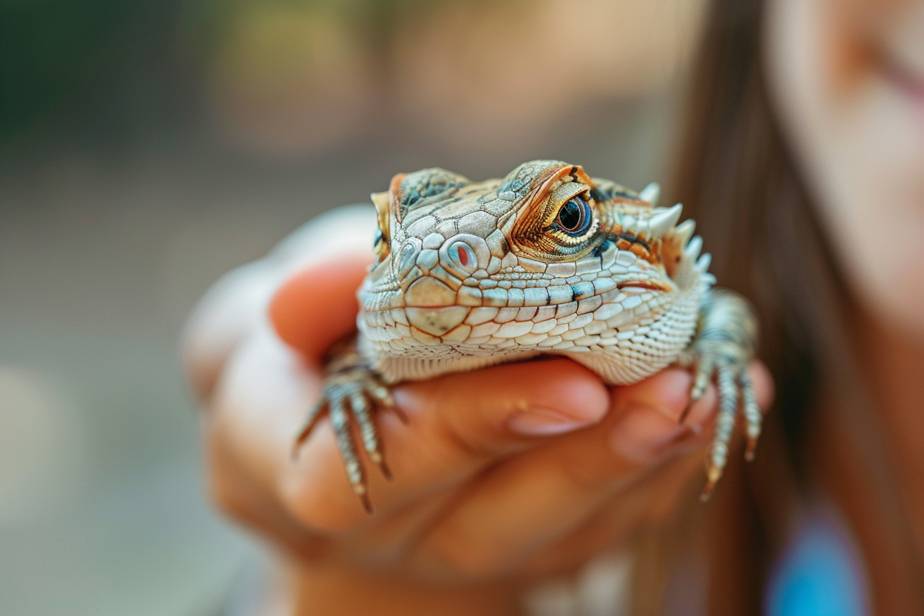 Image gratuite Lézard tenu par une personne 2