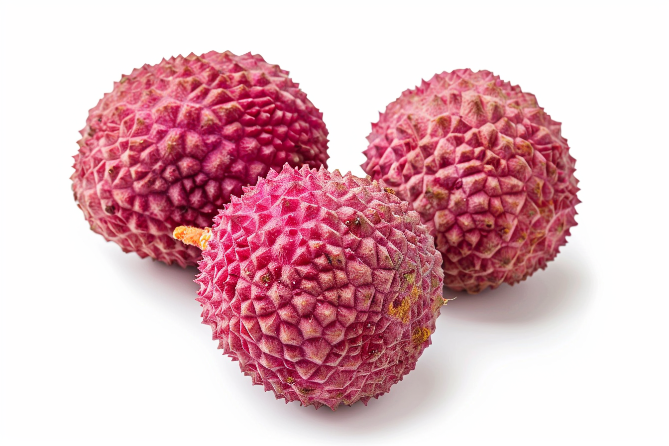 Image gratuite Litchi entier sur fond blanc 3