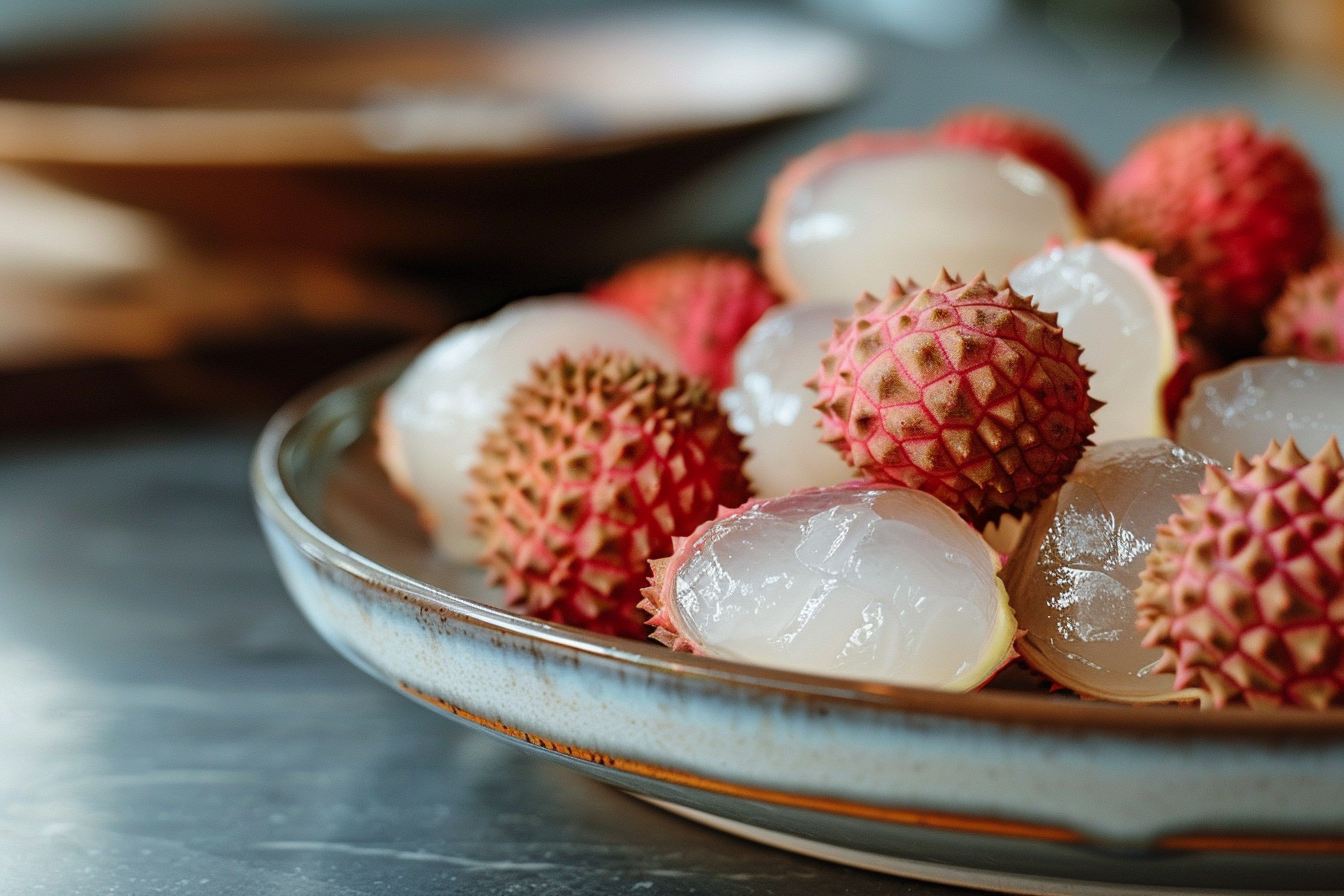 Image gratuite Litchi tranché en cuisine moderne 2