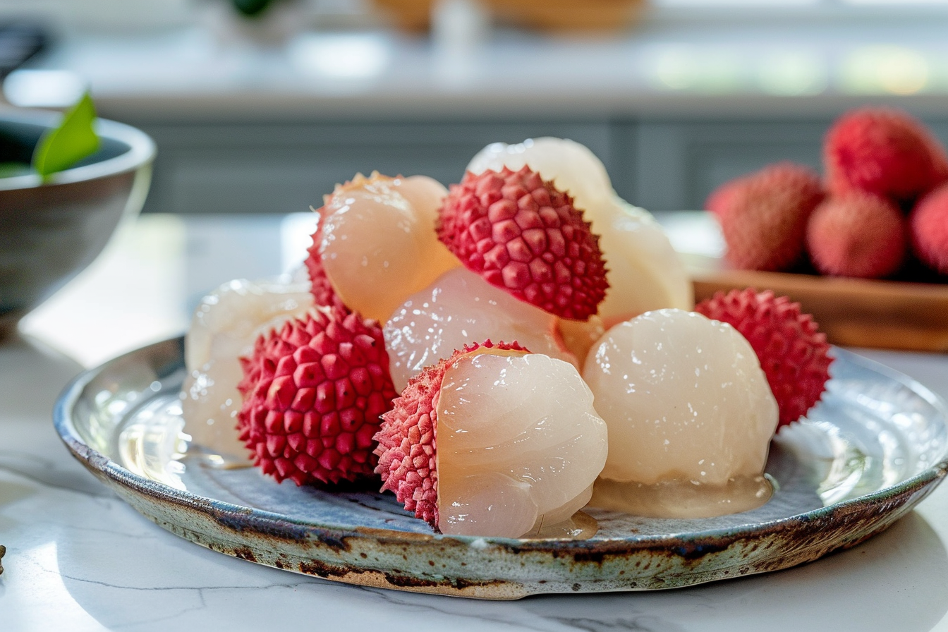 Image gratuite Litchi tranché en cuisine moderne 3