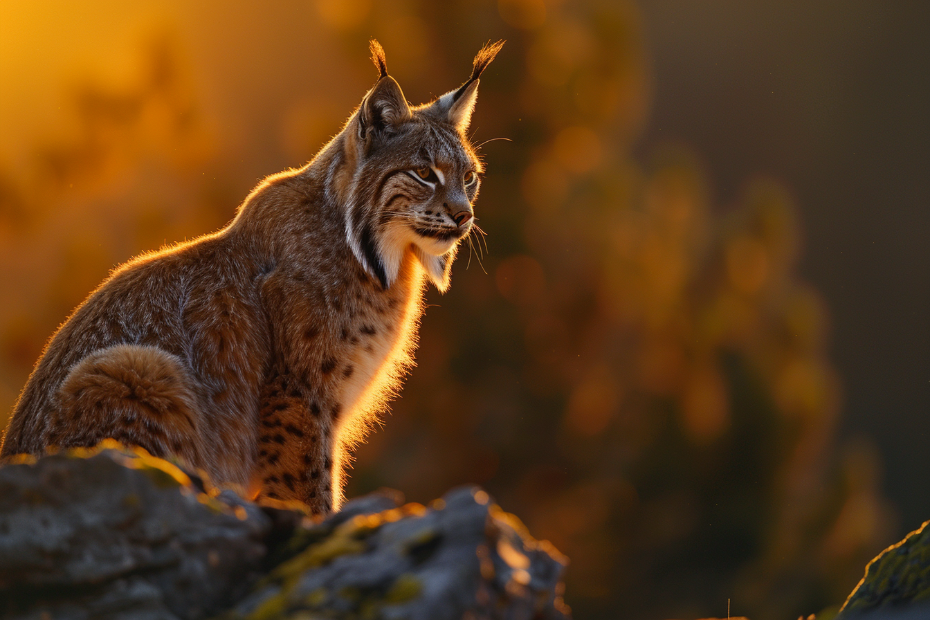 Image gratuite Lynx dans coucher de soleil 1