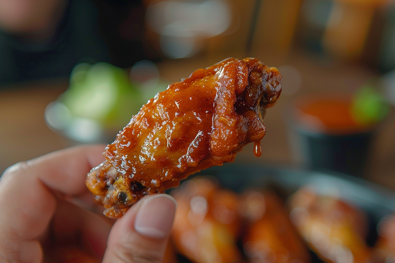 Image gratuite Main avec aile de poulet 1