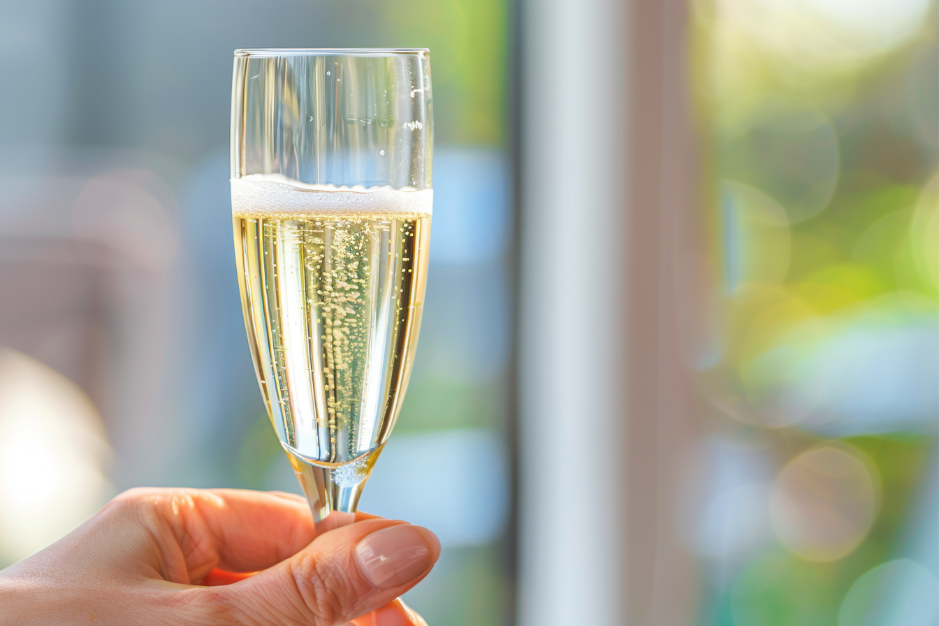 Image gratuite Main avec champagne 1