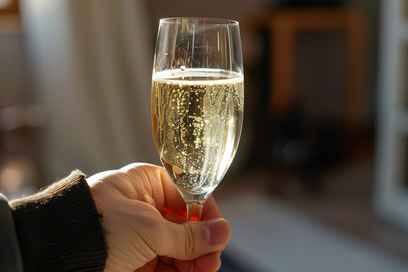 Image gratuite Main avec champagne 2