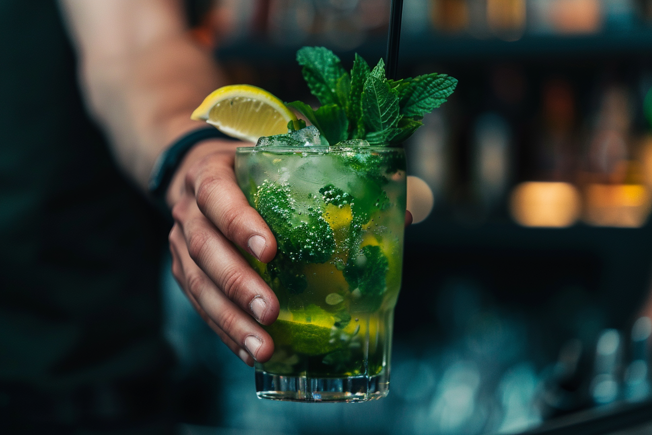 Image gratuite Main avec Mojito 3