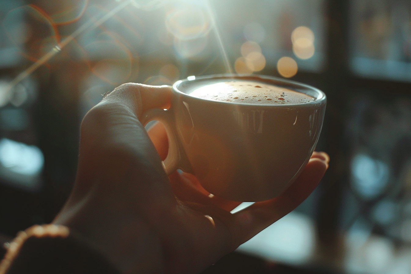 Image gratuite Main avec tasse de cappuccino 7