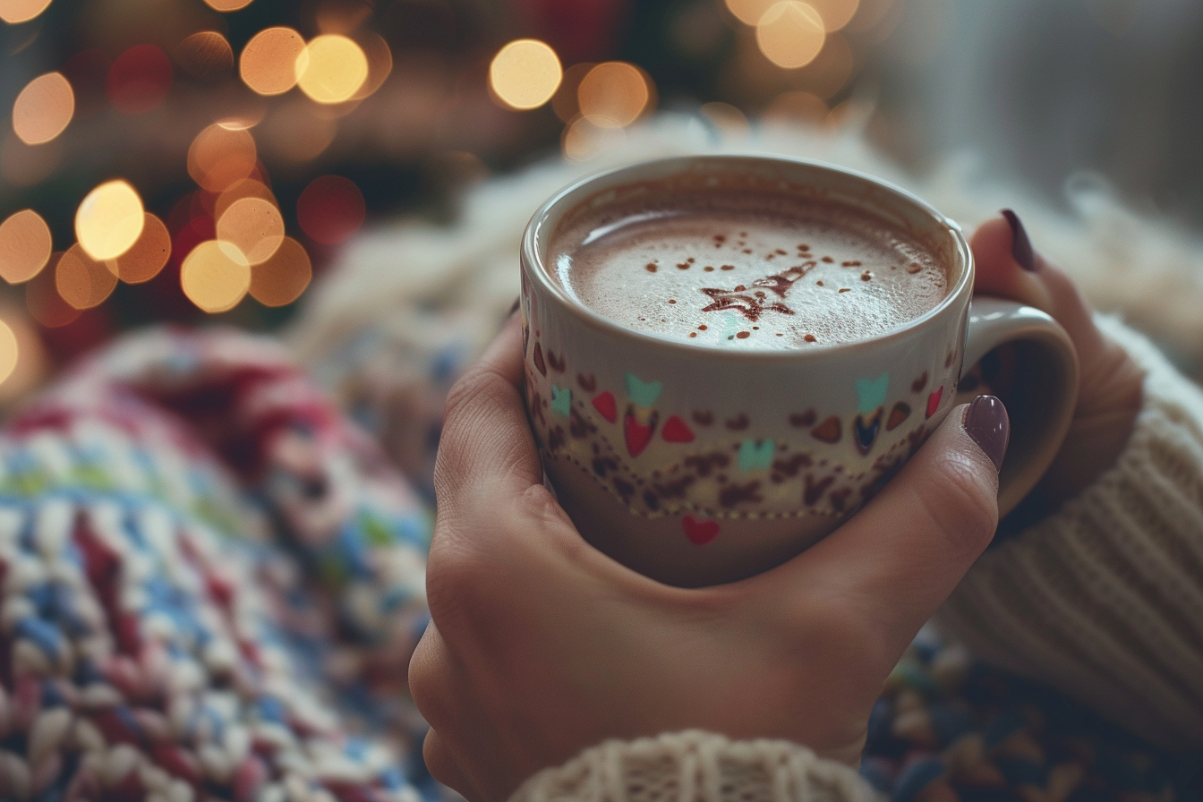 Image gratuite Main avec tasse de chocolat chaud 4