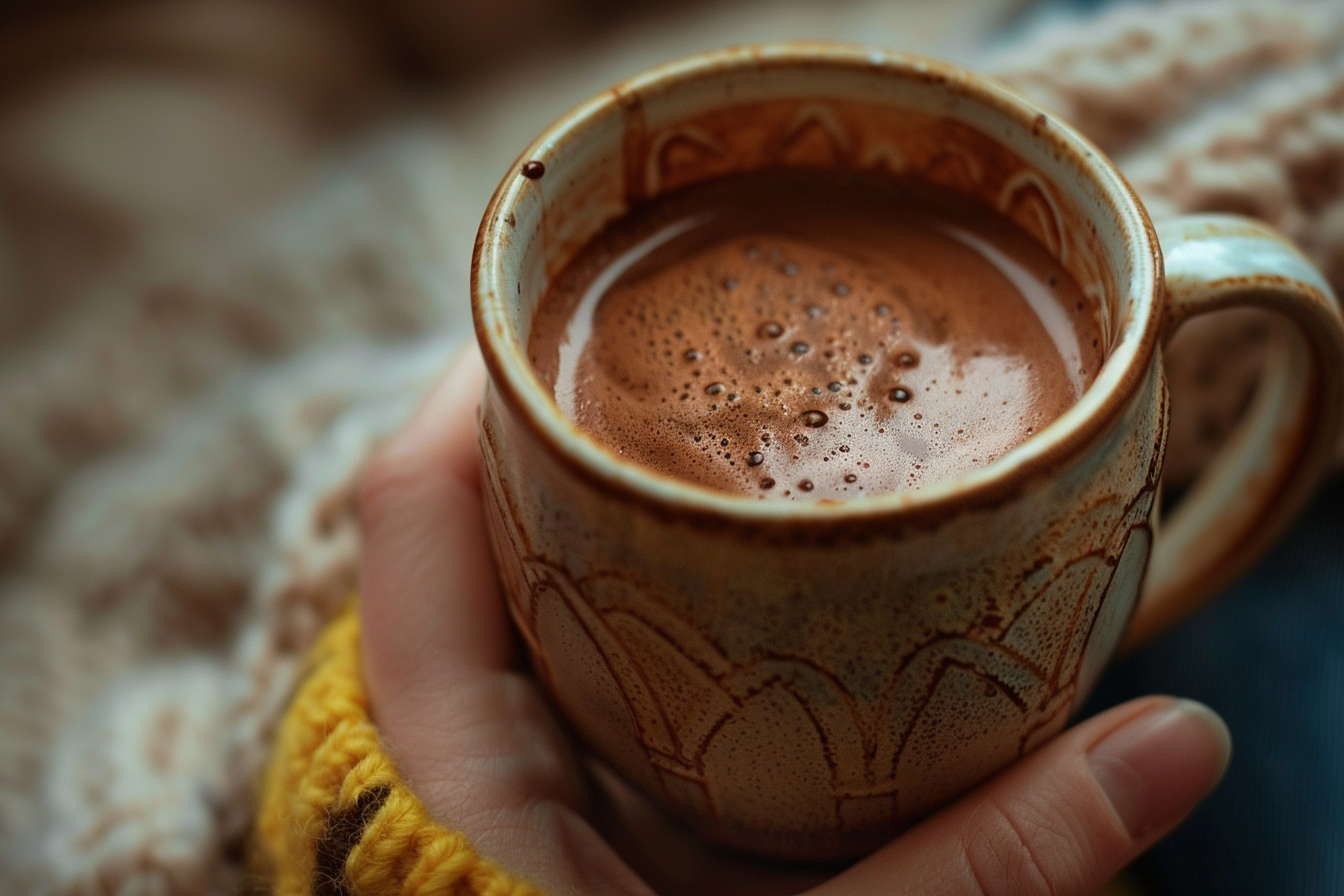 Image gratuite Main avec tasse de chocolat chaud 5