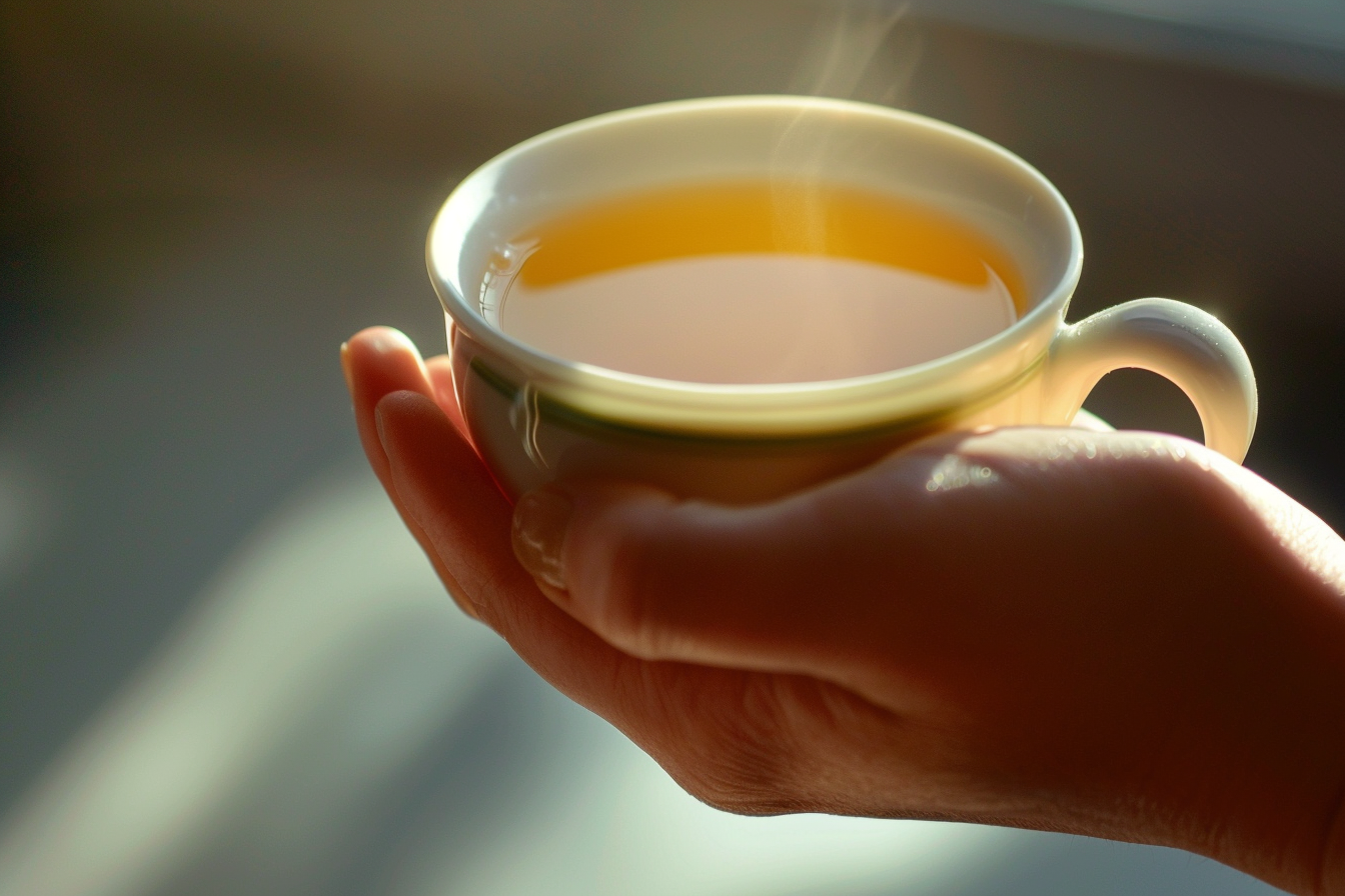 Image gratuite Main avec tasse de thé 1