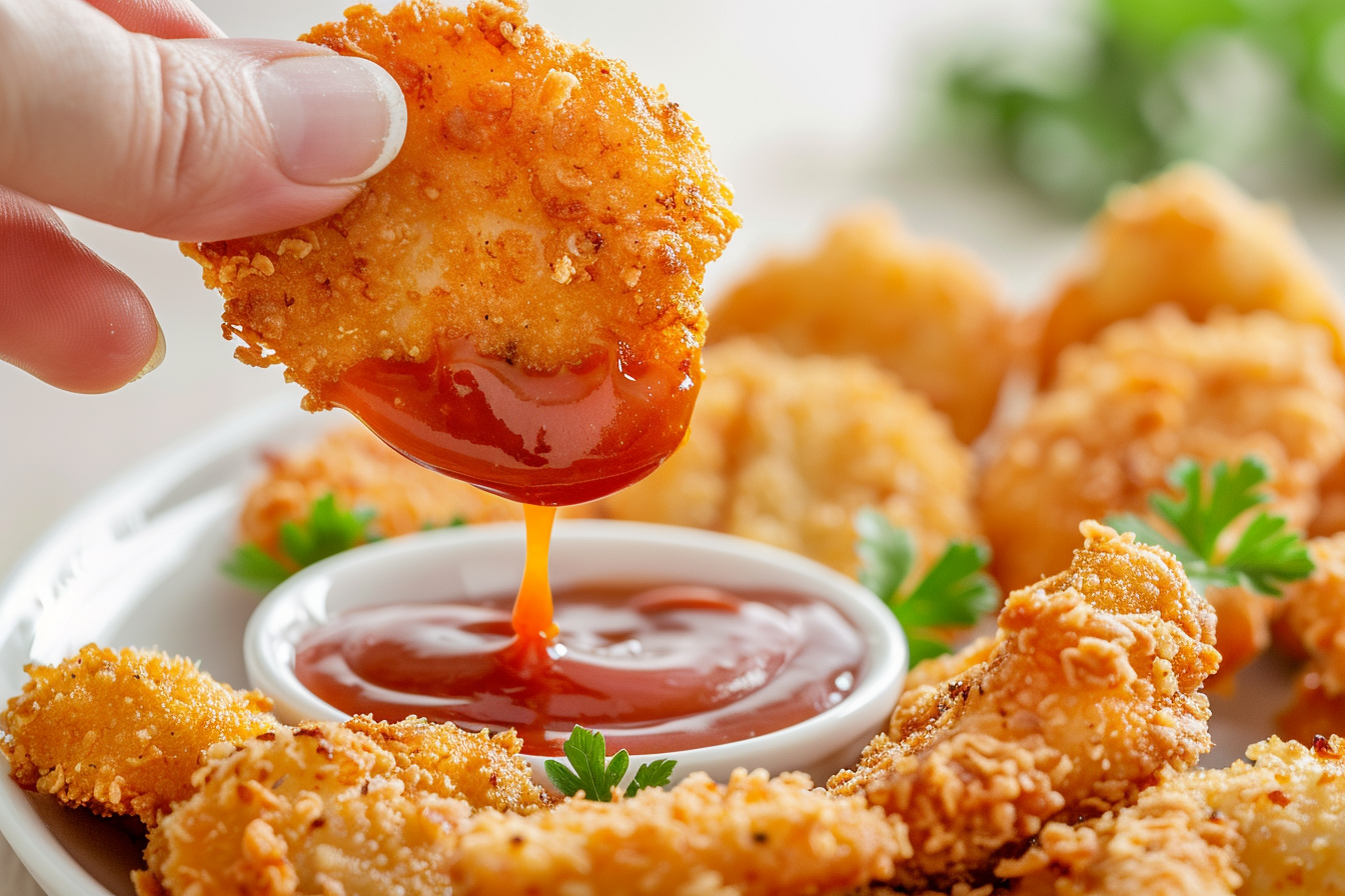 Image gratuite Main avec un nugget de poulet 5