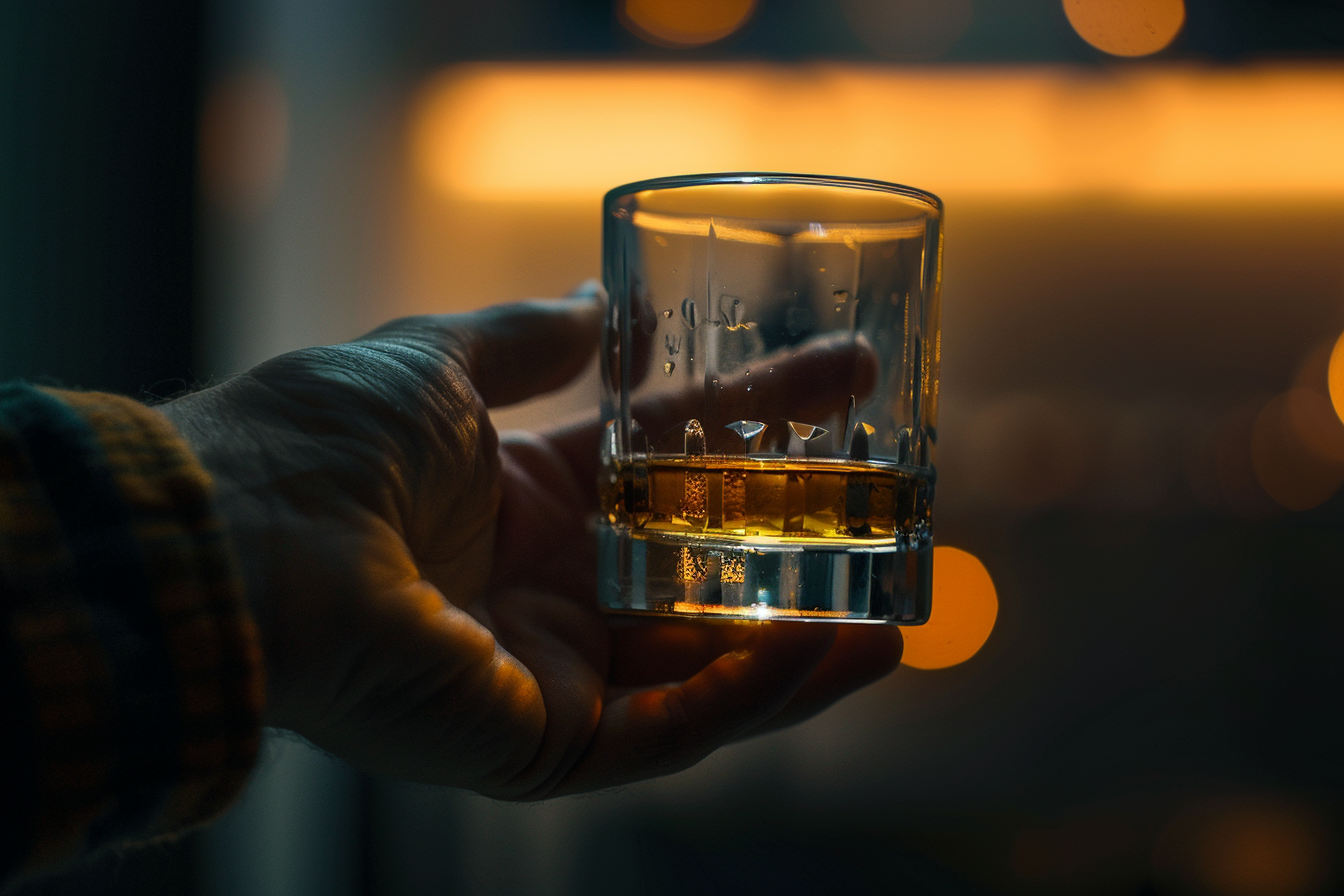 Image gratuite Main avec verre de whisky 1