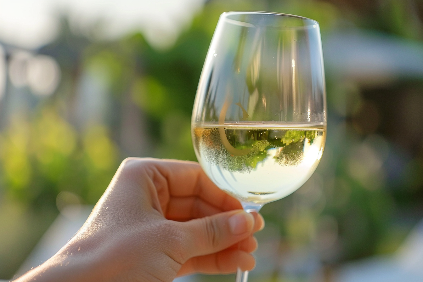 Image gratuite Main avec vin blanc 2