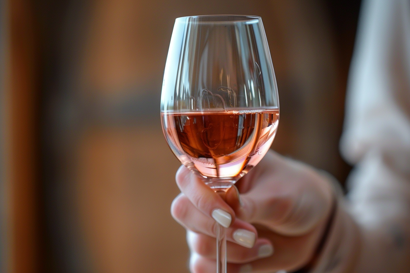 Image gratuite Main avec vin rosé 2