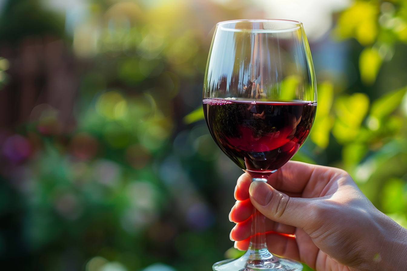 Image gratuite Main avec vin rouge 2