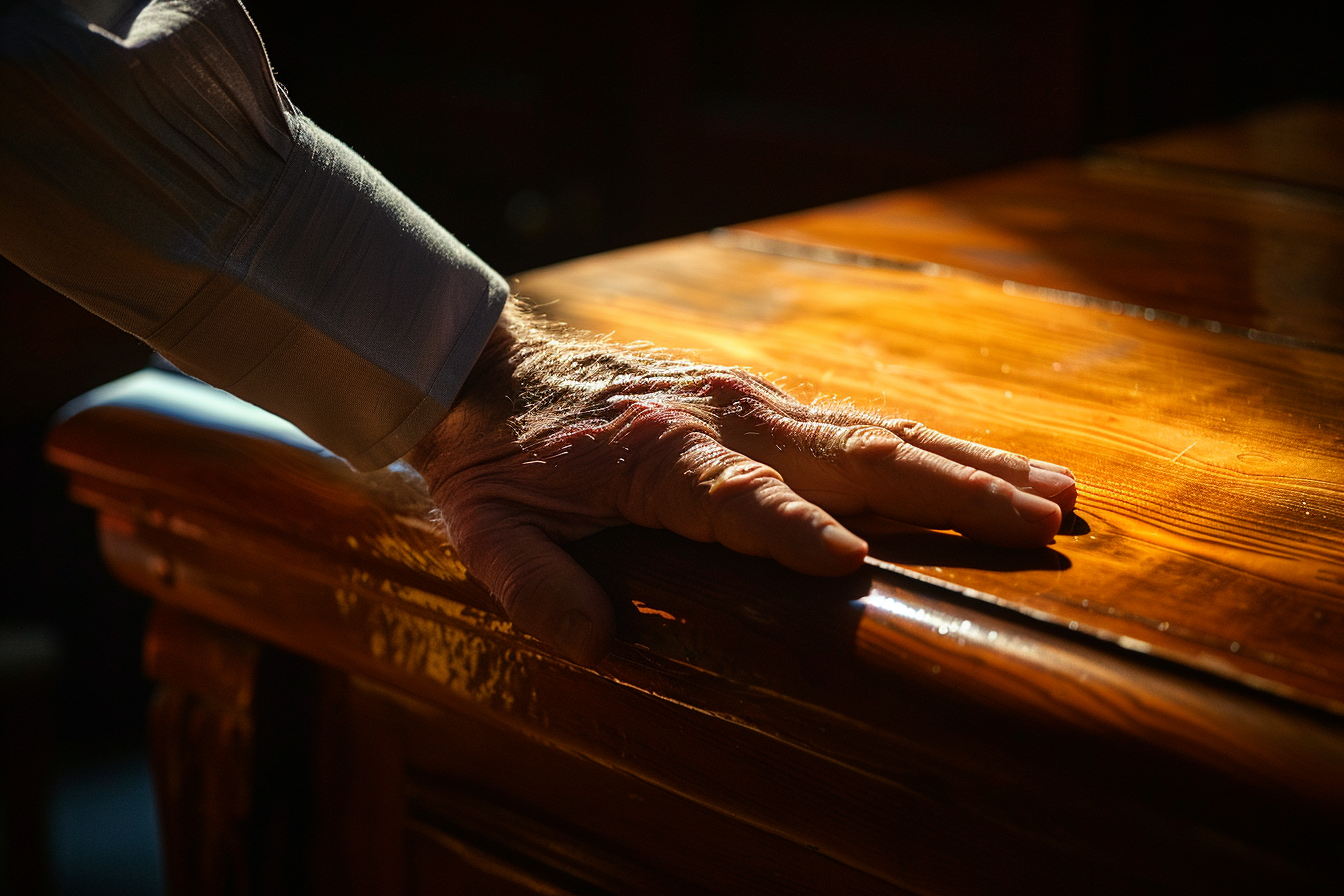 Image gratuite Main posée sur un cercueil 2