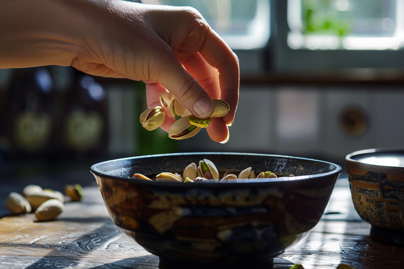 Image gratuite Main prenant des pistaches 1