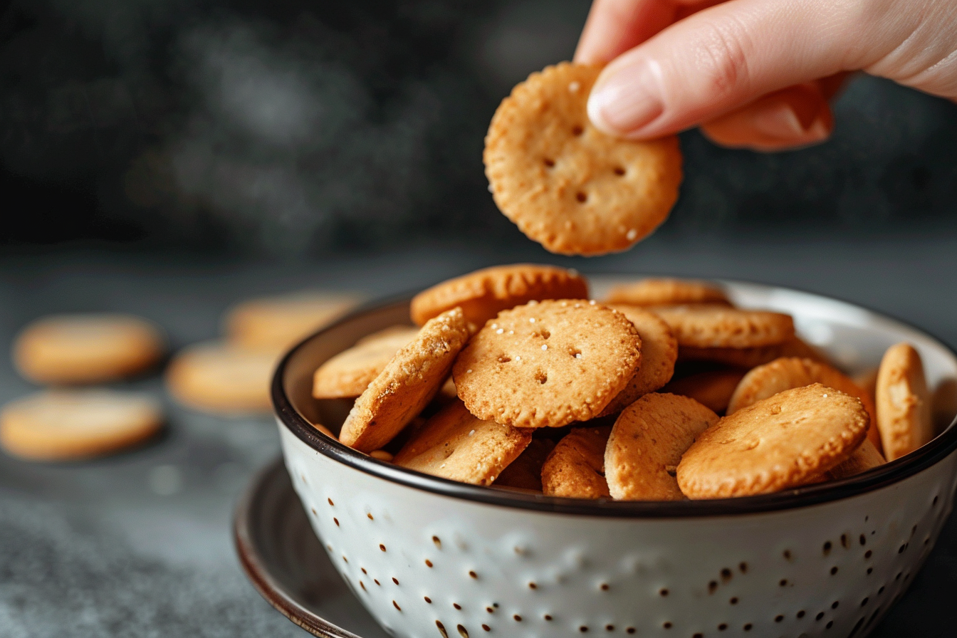 Image gratuite Main prenant un biscuit apéritif 1