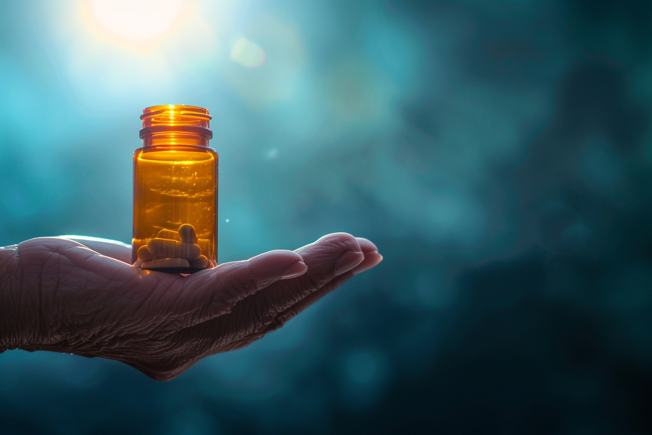 Image gratuite Main tenant flacon d&rsquo;ordonnance 4
