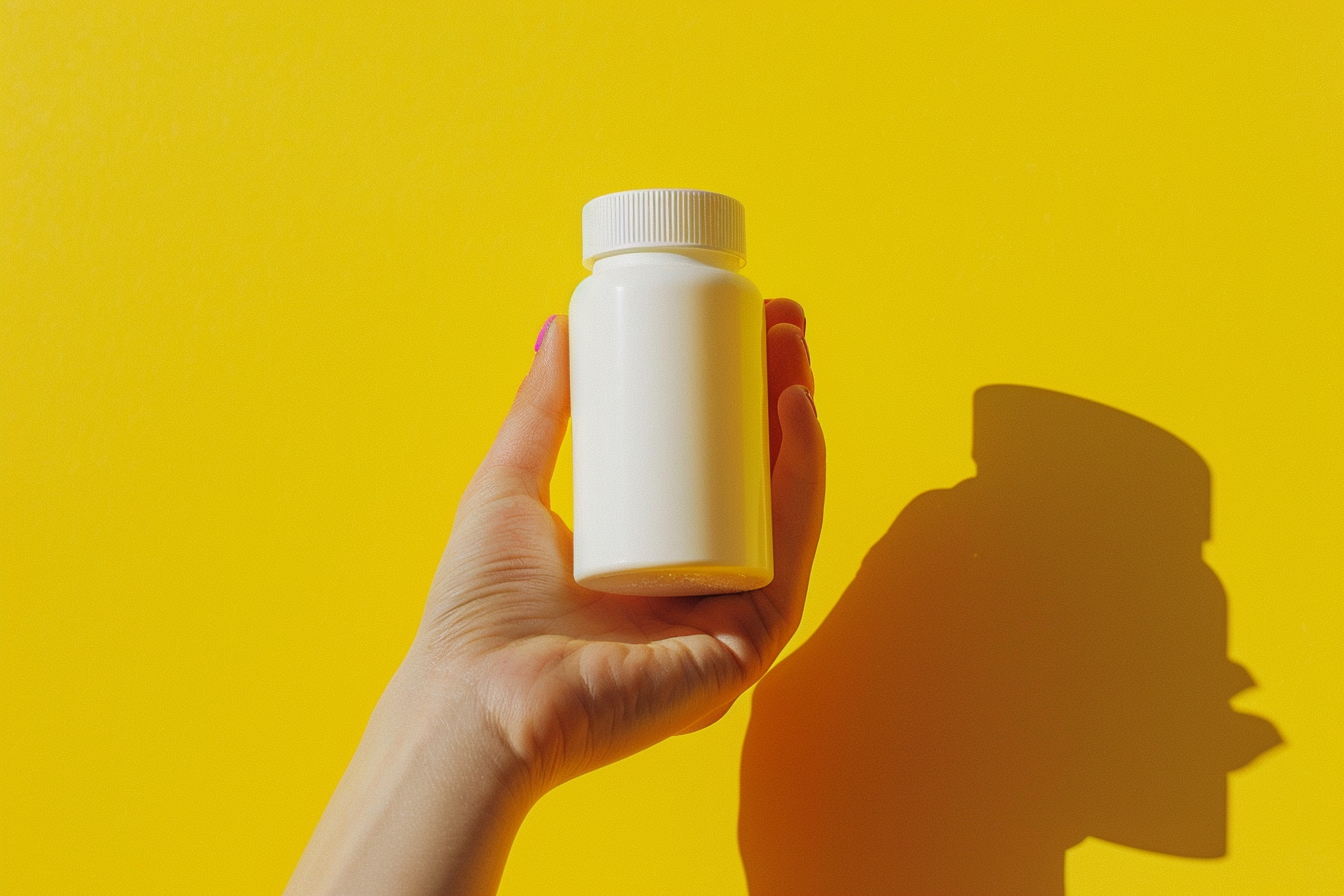 Image gratuite Main tenant flacon de pilules 1