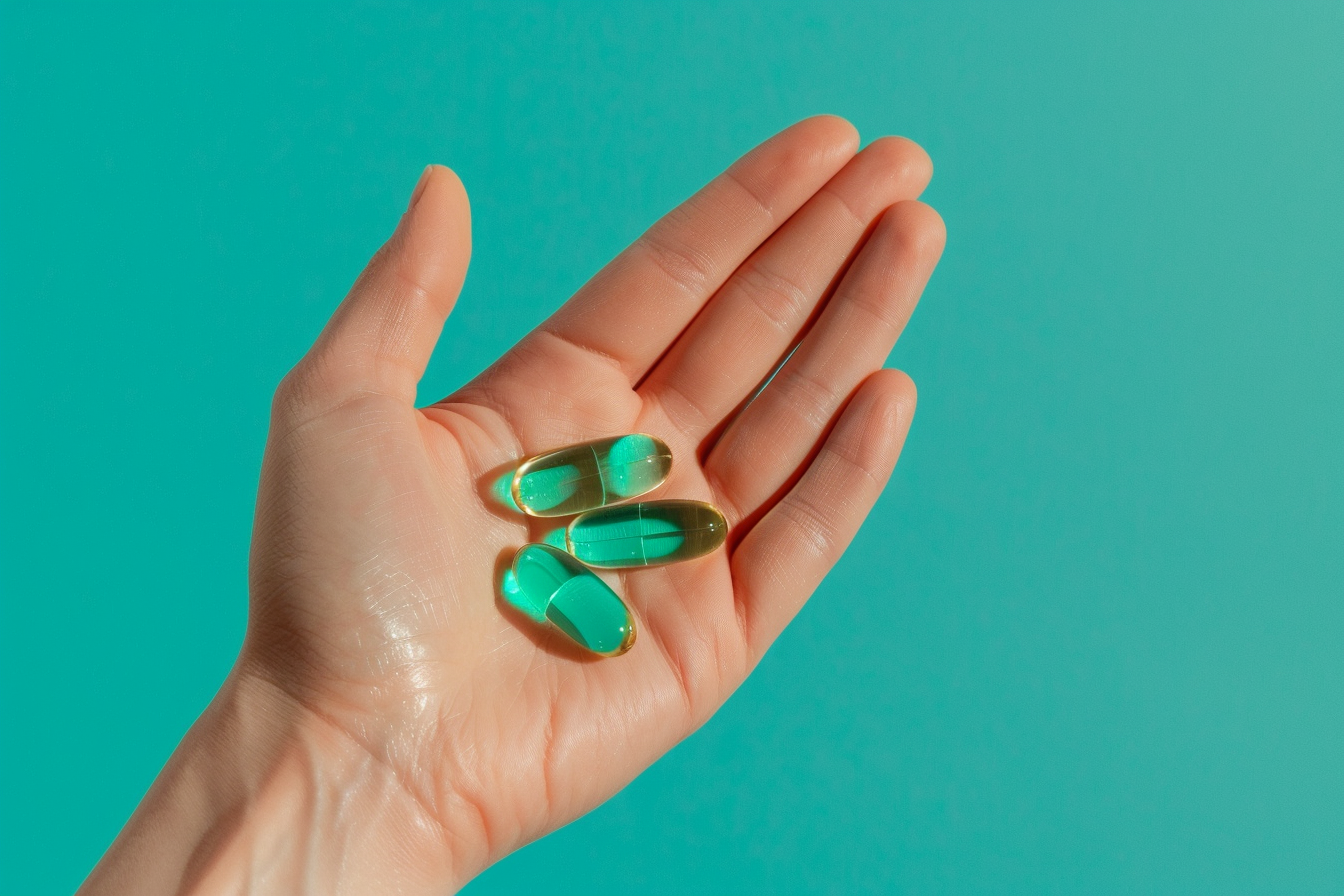 Image gratuite Main tenant gélules vertes 5