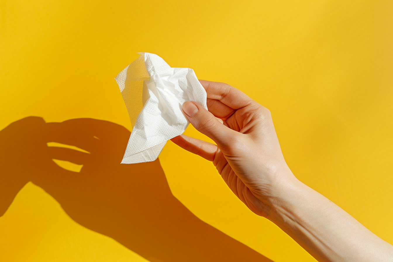 Image gratuite Main tenant mouchoir usagé 1