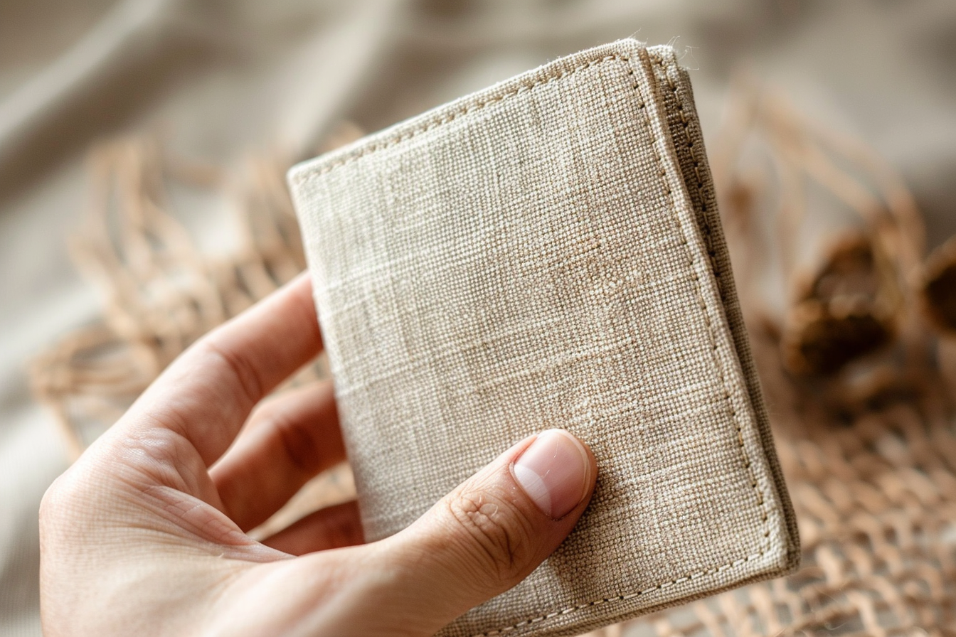 Image gratuite Main tenant un porte-monnaies en tissu 1