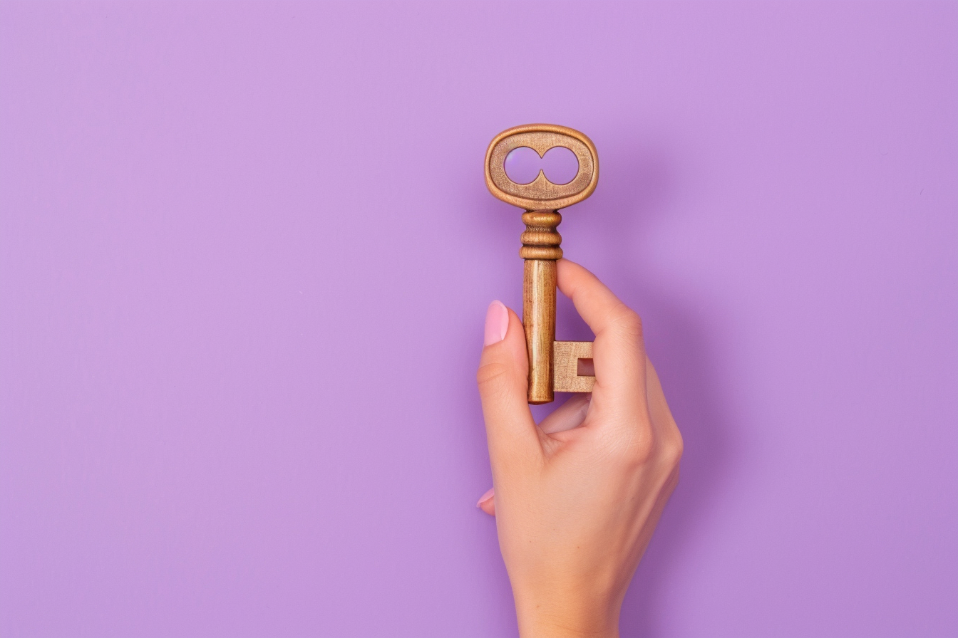 Image gratuite Main tenant une clé en bois 1