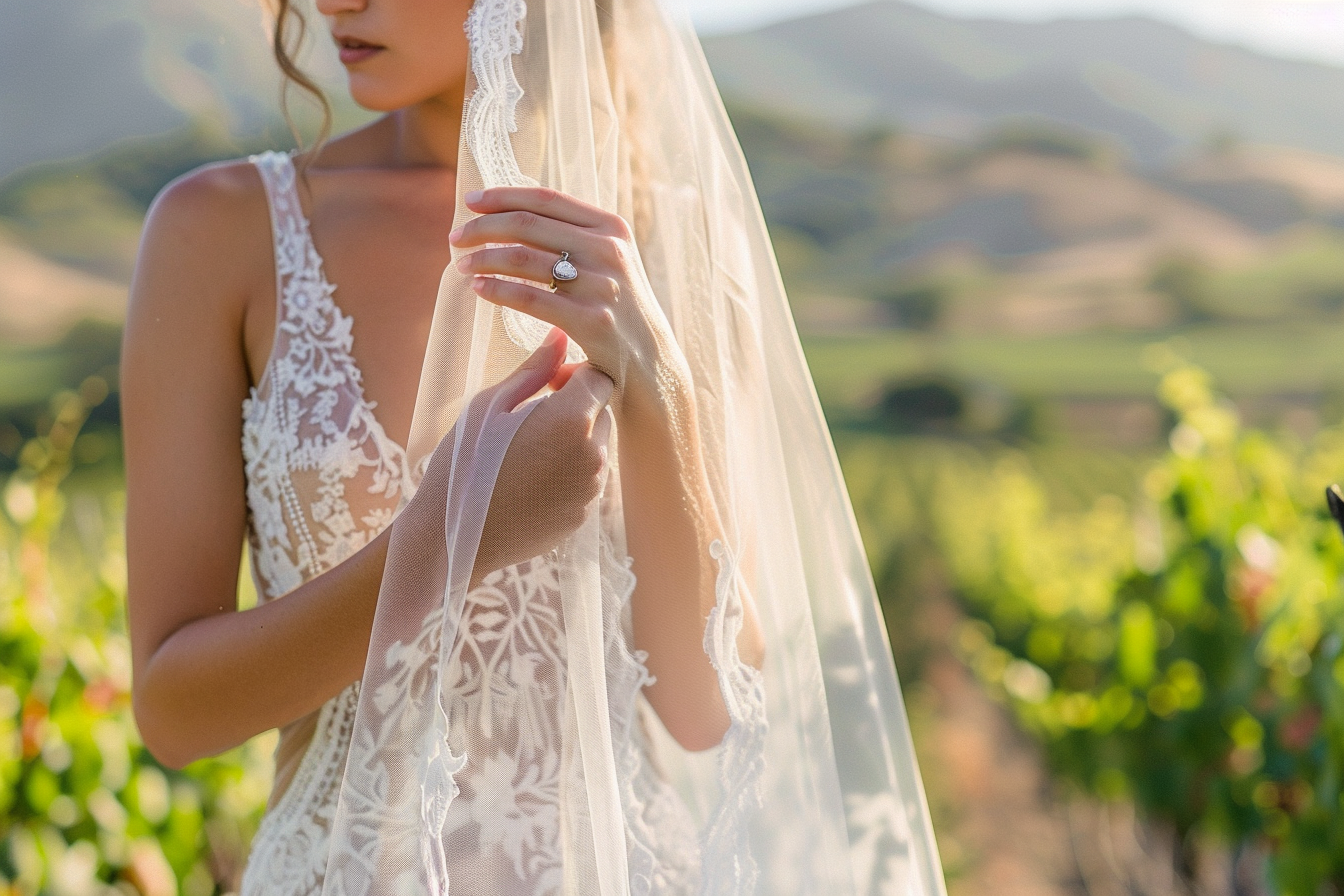 Image gratuite Mains de mariée avec voile 1